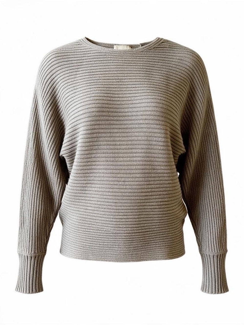 ELIE. by Elie Tahari tan ribbed dolman sleeve sweater size Medium